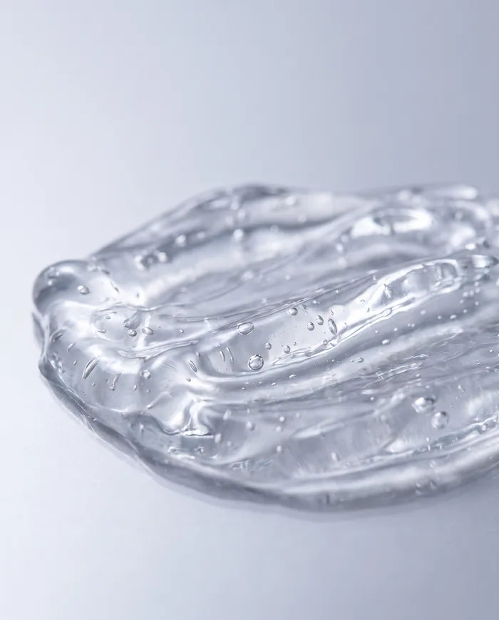 Macro of clear medical silicone gel.